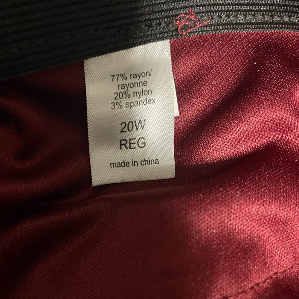 Maurice's maroon pull on dress pants size 20w I also have a 24w